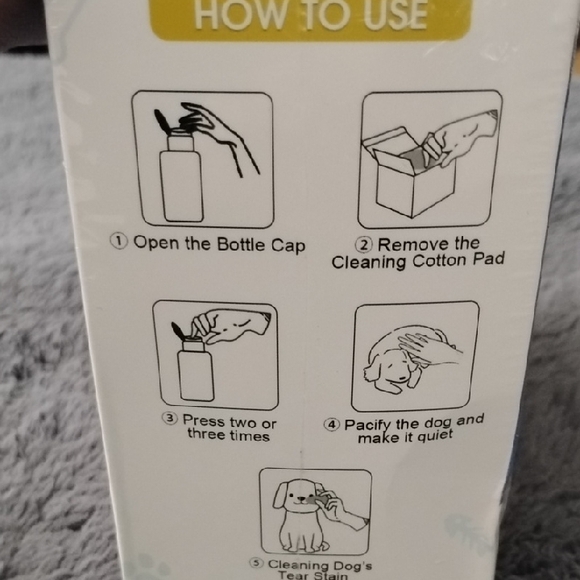 Tear Stain Remover Kit for Dogs and Cats - Blue and Yellow - Picture 6 of 9